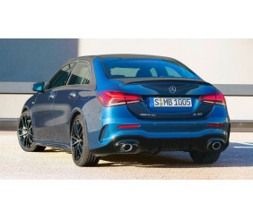 Задній дифузор з насадками (Дизайн A35 SD) для Mercedes A-сlass W177 2018- рр