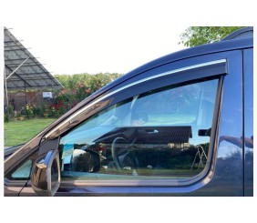 Вітровики з хромованим молдингом (4 шт., Sunplex Chrome) для Ford Connect 2021- рр