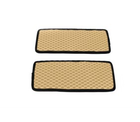 Поліуретанові килимки на пороги (2 шт, EVA, Бежевий) для Opel Movano 2021- рр