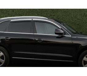 Вітровики з хромованим молдингом Niken Luxury (4 шт) для Ауди Q5 2008-2017 рр