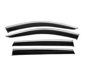Вітровики з хромованим молдингом молдингом Niken Luxury (4 шт) для Ауди Q7 2015- рр