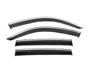 Вітровики з хромованим молдингом Niken Luxury (4 шт) для BMW X3 F25 2011-2018 рр