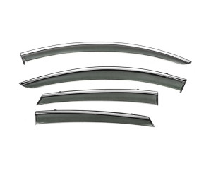 Вітровики з хромованим молдингом Niken Luxury (SD, 4 шт) для Ford Fusion 2012-2020 рр