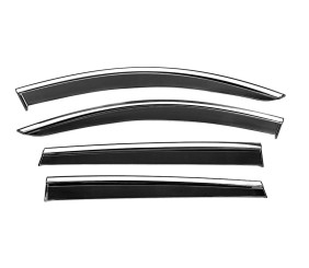 Вітровики з хромованим молдингом Niken Luxury (4 шт) для Hyundai Santa Fe 4 2018-2023 рр