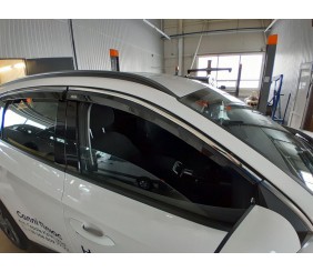 Вітровики з хромованим молдингом Niken Luxury (4 шт) для Hyundai Tucson NX4 2021- рр