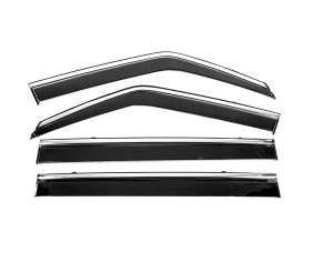 Вітровики з хромованим молдингом Niken Luxury (4 шт) для Infiniti QX80 2013-2024 рр