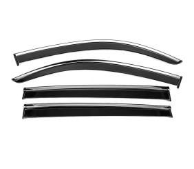 Вітровики з хромованим молдингом Niken Luxury (4 шт) для Mercedes EQB 2021- рр