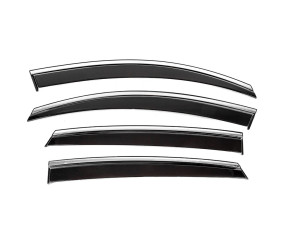 Вітровики з хромованим молдингом Niken Luxury (4 шт) для Mercedes GLC coupe C253 2016-2023 рр