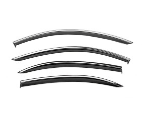 Вітровики з хромованим молдингом Niken Luxury (Long, 4 шт) для Mercedes S-сlass W221 2005-2013 рр