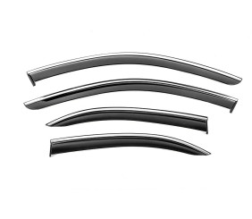 Вітровики з хромованим молдингом Niken Luxury (SD, 4 шт) для Mercedes C-class W204 2007-2015 рр