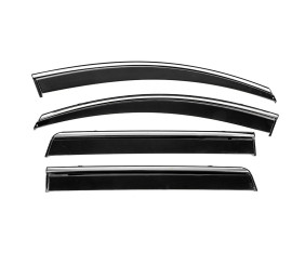 Вітровики з хромованим молдингом Niken Luxury (4 шт) для Mitsubishi Pajero Sport 2015- рр