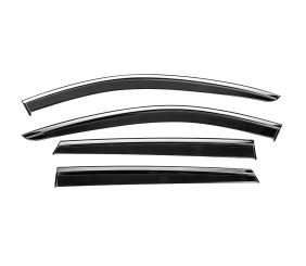 Вітровики з хромованим молдингом Niken Luxury (4 шт) для Mazda CX-9 2017- рр