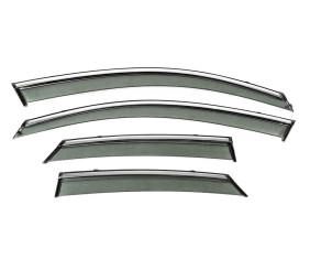 Вітровики з хромованим молдингом Niken Luxury (4 шт) для Mazda CX-30 2019- рр