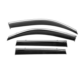 Вітровики з хромованим молдингом Niken Luxury (4 шт) для Nissan X-trail T31 2007-2014 рр
