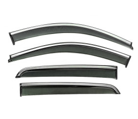 Вітровики з хромованим молдингом Niken Luxury (4 шт) для Dongfeng EX1 2020- рр