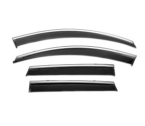 Вітровики з хромованим молдингом Niken Luxury (4 шт) для Renault Kadjar 2015-2022 рр