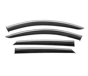 Вітровики з хромованим молдингом Niken Luxury (4 шт) для Renault Logan MCV 2013-2022 рр