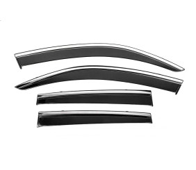 Вітровики з хромованим молдингом Niken Luxury (4 шт) для Subaru Forester 2013-2018 рр