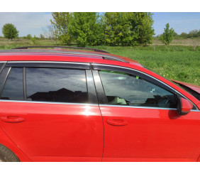 Вітровики з хромованим молдингом Niken Luxury (SW, 4 шт) для Skoda Octavia III A7 2013-2019 рр