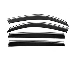 Вітровики з хромованим молдингом Niken Luxury (4 шт) для Skoda Kodiaq 2016-2023 рр