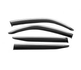 Вітровики з хромованим молдингом Niken Luxury (4 шт) для Toyota Land Cruiser 300 2021- рр