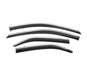 Вітровики з хромованим молдингом Niken Luxury (2011-2017 EU / 2011-2014 USA, 4 шт) для Toyota Camry 2011-2017 рр
