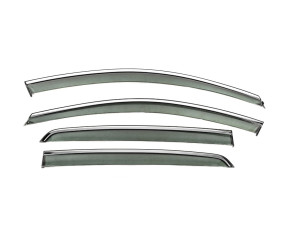 Вітровики з хромованим молдингом Niken Luxury (HB, 4 шт) для Volkswagen Golf 8 2019- рр