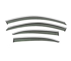 Вітровики з хромованим молдингом Niken Luxury (USA, 4 шт) для Volkswagen Jetta 2011-2018 рр