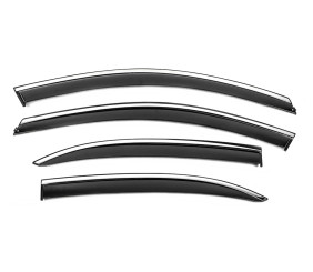 Вітровики з хромованим молдингом Niken Luxury (EU, 4 шт) для Volkswagen Jetta 2011-2018 рр