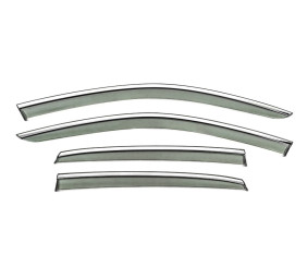 Вітровики з хромованим молдингом Niken Luxury (4 шт) для Volkswagen Jetta 2018- рр