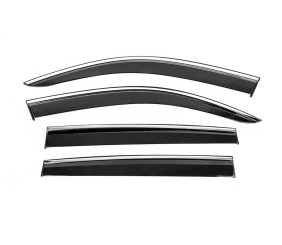 Вітровики з хромованим молдингом Niken Luxury (4 шт) для Volkswagen Tiguan 2016-2023 рр