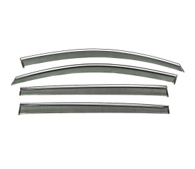 Вітровики з хромованим молдингом Niken Luxury (4 шт) для Volkswagen Touran 2010-2015 рр