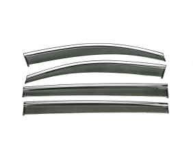 Вітровики з хромованим молдингом Niken Luxury (4 шт) для Volkswagen Touran 2015- рр