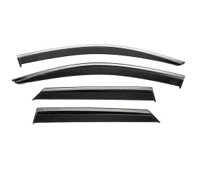 Вітровики з хромованим молдингом Niken Luxury (4 шт) для Volkswagen T-Cross 2019- рр