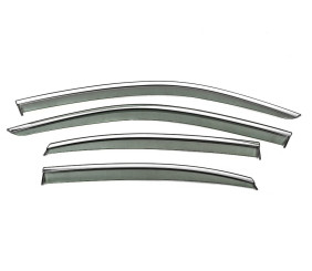 Вітровики з хромованим молдингом Niken Luxury (4 шт) для Volkswagen Passat B9 2023- рр