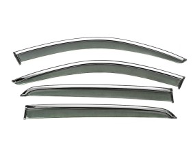 Вітровики з хромованим молдингом Niken Luxury (4 шт) для Volvo XC40 2018- рр