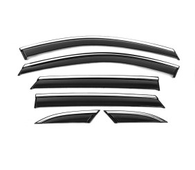 Вітровики з хромованим молдингом Niken Luxury (6 шт) для MG HS 2018- рр