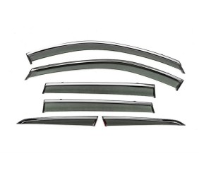 Вітровики з хромованим молдингом Niken Luxury (Для X-trail, 6 шт) для Nissan X-trail T33/Rogue 2022- рр