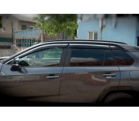 Вітровики з хромованим молдингом Niken Luxury (6 шт) для Toyota Rav 4 2019- рр