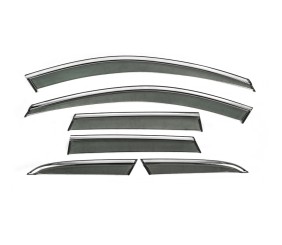 Вітровики з хромованим молдингом Niken Luxury (6 шт) для Volvo XC60 2017- рр