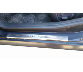 Накладки на пороги OmsaLine (4 шт., нерж.) для Renault Laguna 2001-2007 рр
