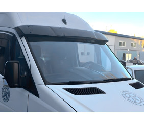 Козирьок на лобове скло V-3 (чорний глянець , 5мм) для Volkswagen Crafter 2006-2016 рр