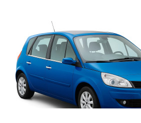 Зовнішня окантовка стекол (4 шт, нерж) для Renault Scenic 1998-2003 рр