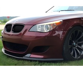 Передня Lip накладка DPT (Без плавників, Для M5 Hamann, чорний глянець) для BMW 5 серія E60/E61 2003-2010 рр