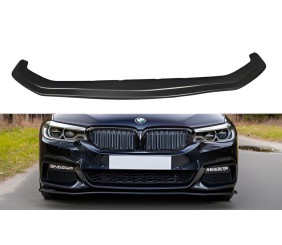 Передня Lip накладка DPT V-2 (2017-2020, чорний глянець) для BMW 5 серія G30/G31 рр