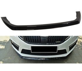 Передня Lip накладка DPT V-3 (2013-2017 RS, чорний глянець) для Skoda Octavia III A7 рр