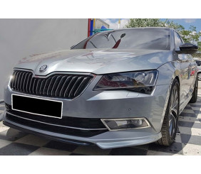 Передня Lip накладка DPT V-1 (2015-2020, чорний глянець) для Skoda Superb рр