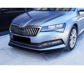 Передня Lip накладка DPT V-3 (2015-2020, чорний глянець) для Skoda Superb рр