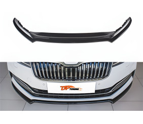 Передня Lip накладка DPT V-4 (2021-, чорний глянець) для Skoda Superb 2015-2024 рр