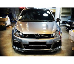 Передня Lip накладка DPT V-1 (чорний глянець) для Volkswagen Golf 6 2008-2014 рр